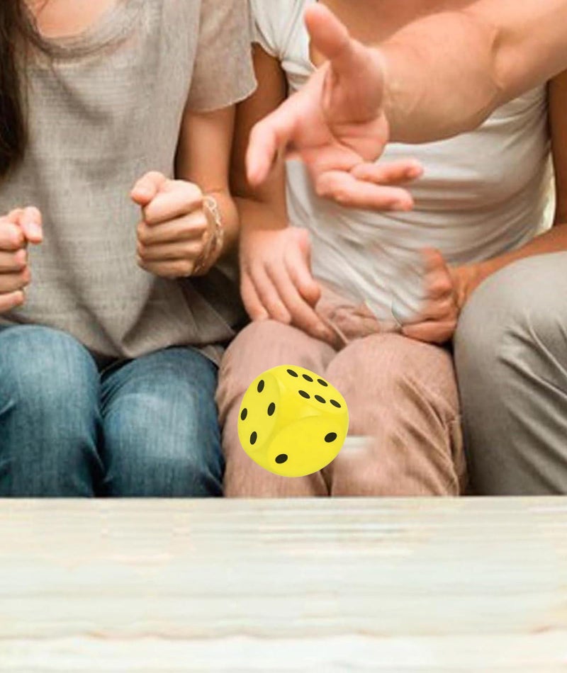 Zbdroxygen Yellow Big Dice, Large Dice Cube for Tabletop Games, Backyard Parties and Camping Trips, Premium Material Dice for Family Fun and Educational Activities - Image 5