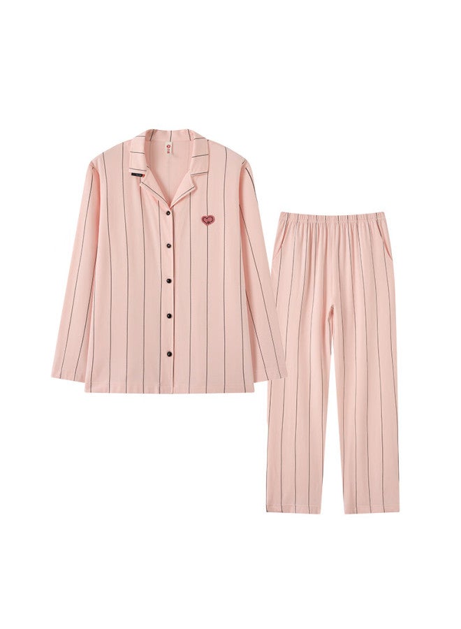 Fenton Fenteng Soft Breathable Cotton Skin-friendly Autumn New Couples Striped Pajama Set For Men And Women - Image 4