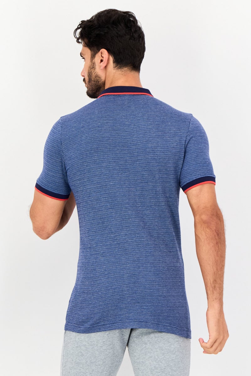 PUMA Men Slim Fit Short Sleeves Outdoor Polo Shirt, Heather Blue - Image 4
