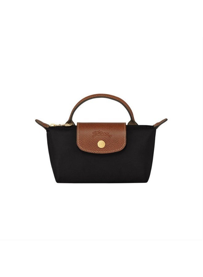 Longchamp Women's classic fashion versatile mini makeup bag handbag shoulder bag handheld small bag Mini  Black Classic - Image 3