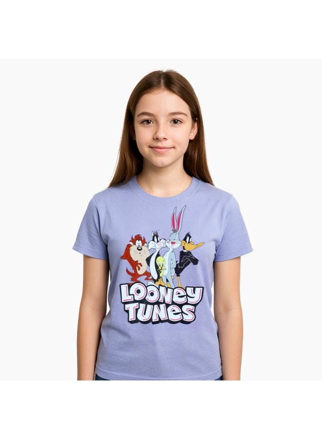 Warner Bros. Looney Tunes  Girl's Short Sleeve 100% Cotton T-Shirt - Image 1