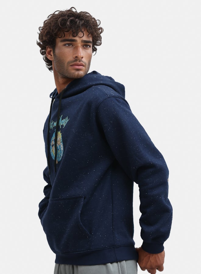 RAVIN Rick And Morry Hooded Neck With Drawstring Hoodie - Navy - Image 2