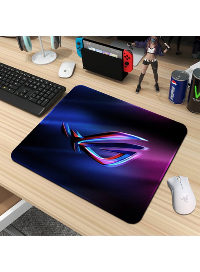 ROG Special Game Super Mouse Pad 4mm Thick Lock Edge Cloth Office Large Wholesale-Color:450x 400x 4mm Edge Lock-Pattern:ROG 【10-14】  - Image 1