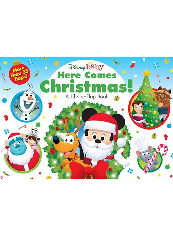 Disney Baby Here Comes Christmas A Lifttheflap Book by Disney Books - Maruyama, Jerrod Paperback