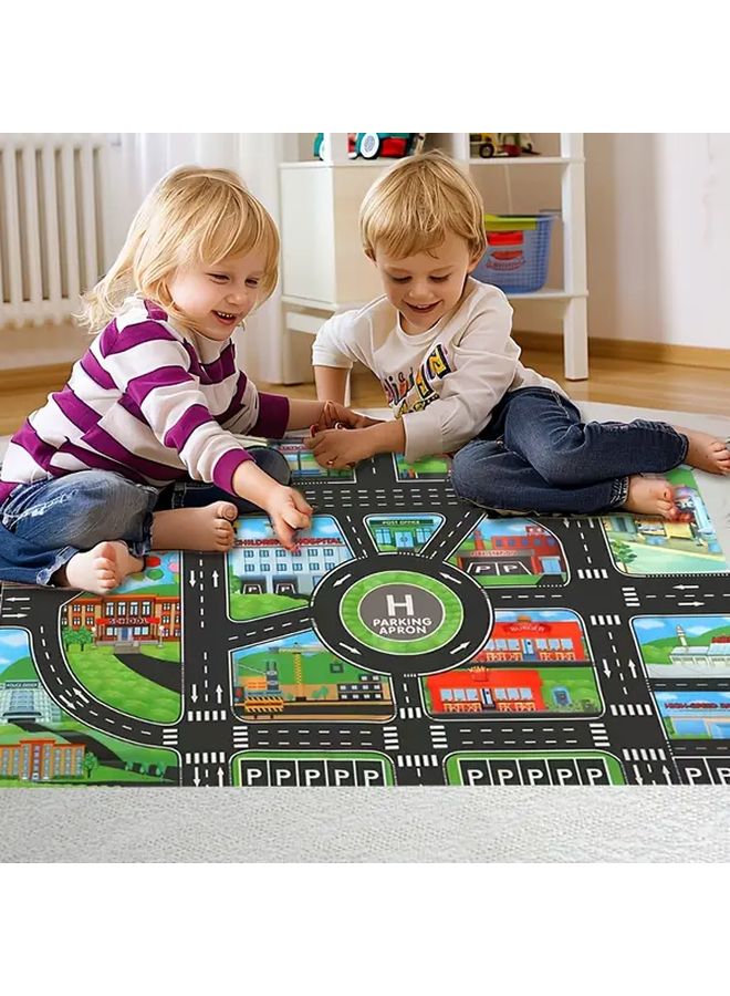 Kids Traffic Play Map 22.44x32.68 Inch Educational Toy for Toddlers Motor Skills - Image 3
