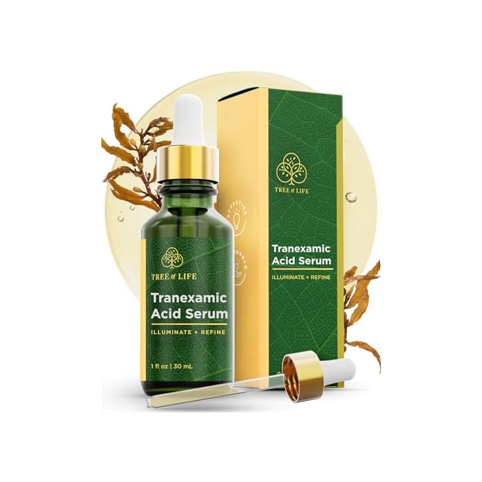 Tree of Life Tranexamic Acid Serum for Face - Tranexamic Acid for Dark Spots, Dark Spot Remover for Face, Brightening Glow Serum with Niacinamide, Beginner Friendly, 1 Fl Oz