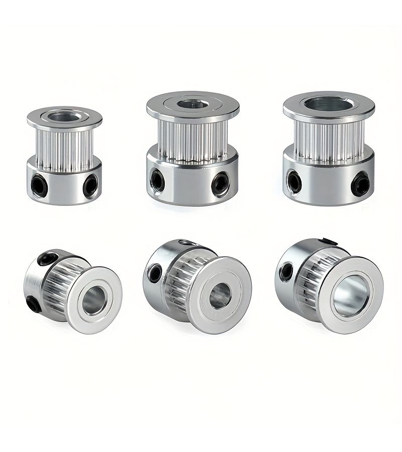4pcs Black 2GT Timing Belt Pulley Set 16 Teeth 5mm Inner Diameter 6mm Width High Precision Smooth Transmission Low Noise Motor Drive Gear For 3D Printer Print Head - Image 3