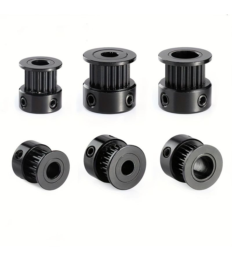4pcs Black 2GT Timing Belt Pulley Set 16 Teeth 5mm Inner Diameter 6mm Width High Precision Smooth Transmission Low Noise Motor Drive Gear For 3D Printer Print Head - Image 4