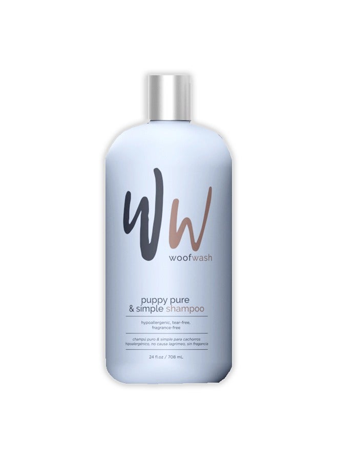 SynergyLabs Woof Wash Puppy Pure And Simple Shampoo - 709ml - Image 1
