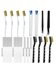 Y&D 40 Pieces 3D Printer Nozzle Cleaning Kit, 28 0.15 mm, 0.25 0.35 0.4 0.5 mm Needles with Storage Box, 8 Copper Wire Toothbrushes, 2 Tweezers  - Image 1