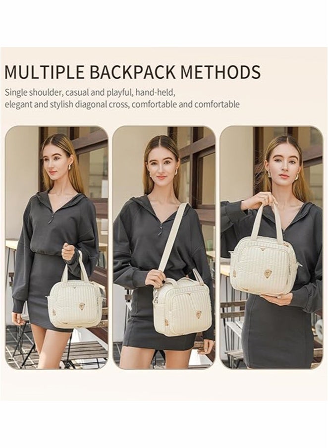 يوڠام حقيبة حفاضات للأطفال حقيبة تخزين لعربة الأطفال عربات الرضع منظم حفاضات حافظات حقيبة يد مطرزة للأمهات - Image 2