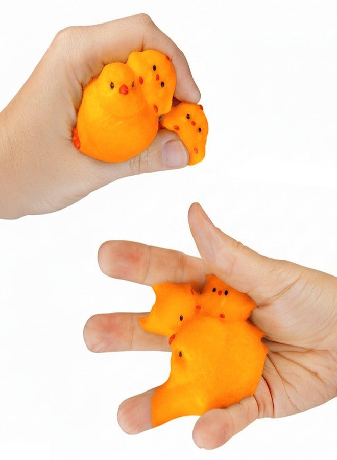 The Orb Factory ORB Tabalicious Fluffs TABA Squishy Chick Family Set (Orange) - 3 Squishy Chicks with Flocking - Soft, Sticky, TABA Squishies - Fun Stress Relief - Kawaii Sensory and Fidget Toys Kids and Adults - Image 4
