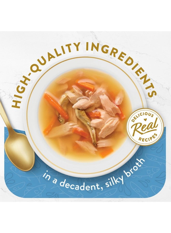 Fancy Feast Purina Fancy Feast Lickable Wet Cat Food Broth Topper Classic With Tuna, Anchovies and Whitefish - (Pack of 16) 1.4 oz. Pouches - Image 1