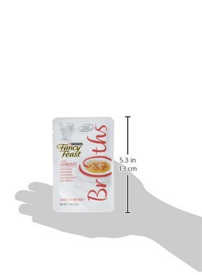 Fancy Feast Purina Fancy Feast Lickable Wet Cat Food Broth Topper Classic With Tuna, Anchovies and Whitefish - (Pack of 16) 1.4 oz. Pouches - Image 2