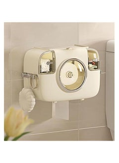 MIXDE Self-adhesive Toilet Roll Paper Holder,Layer Large Capacity Tissue Storage Box,Wall Mounted Bathroom Tissue Dispenser,Waterproof Tissue Box with Storage Shelf,Bathroom Accessories for Home  - Image 4