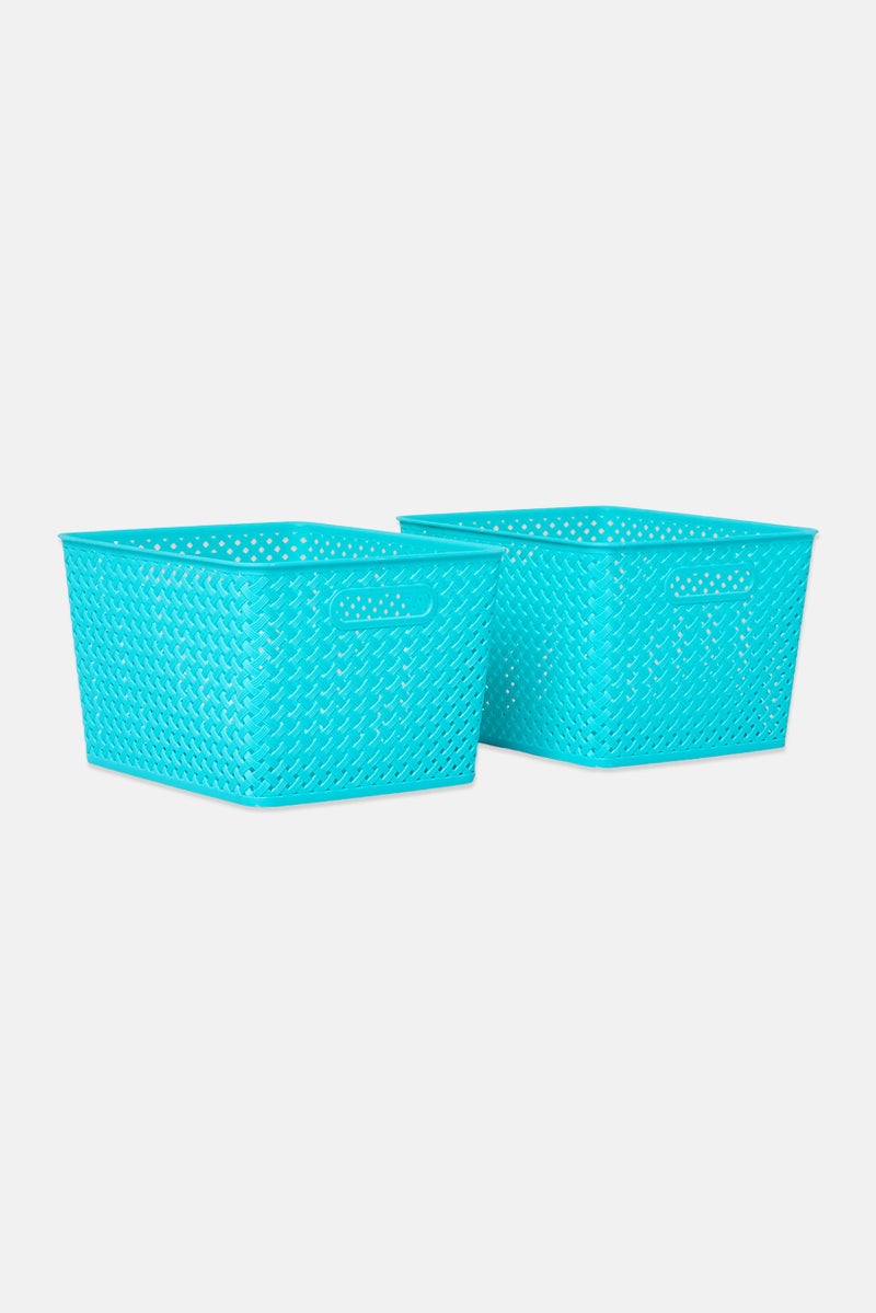 Farberware 2 Pieces Organizer Bins, Aqua - Image 3
