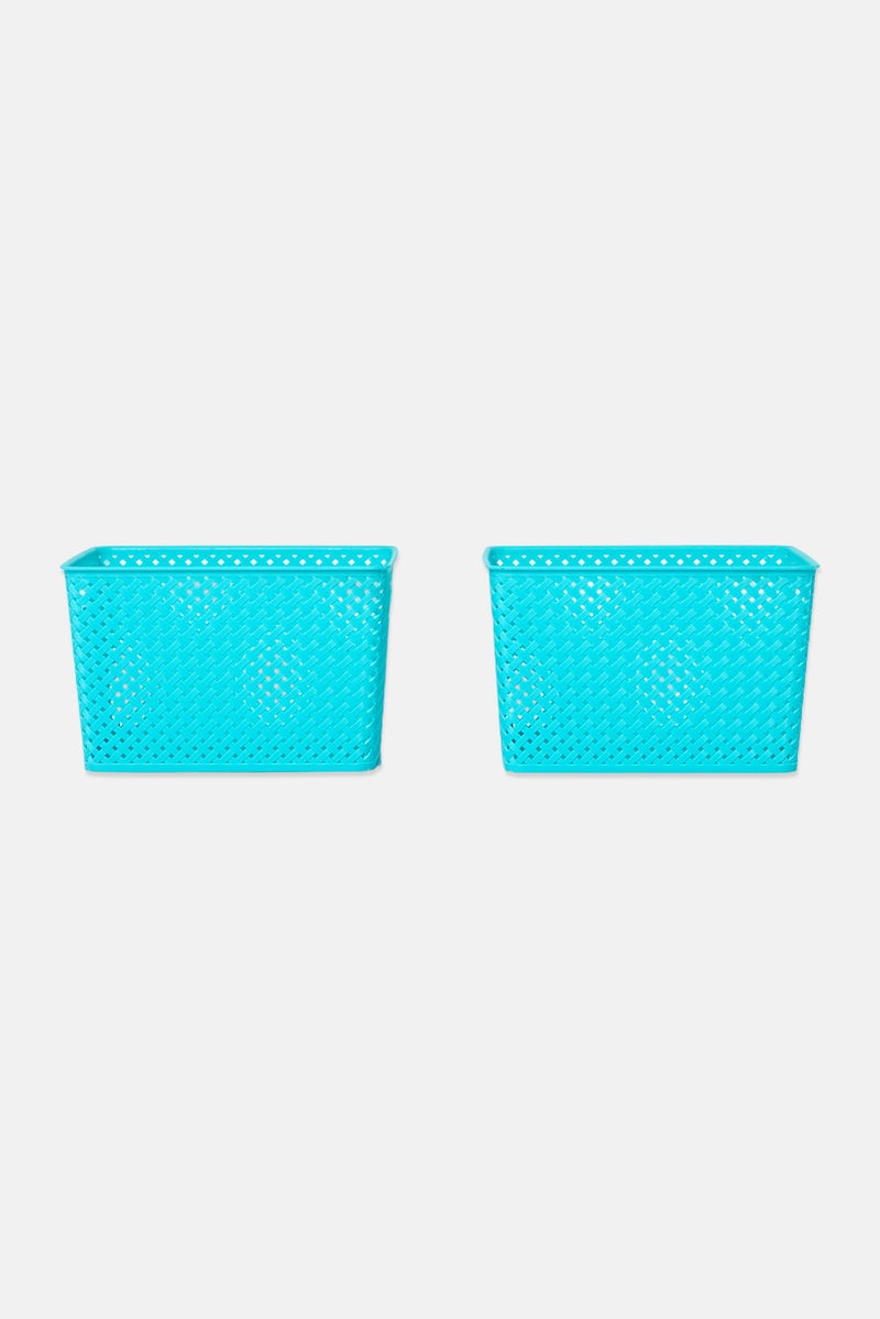 Farberware 2 Pieces Organizer Bins, Aqua - Image 2