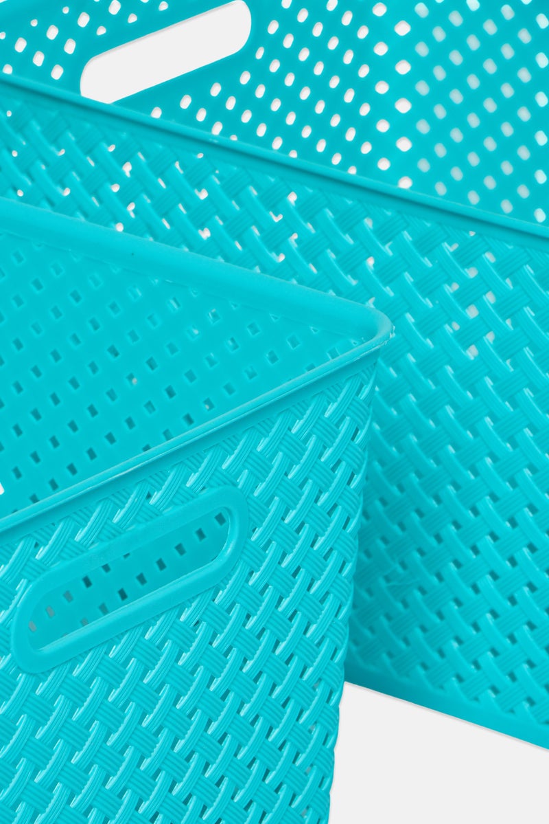 Farberware 2 Pieces Organizer Bins, Aqua - Image 4