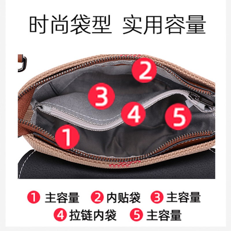 Qianlian Genuine Leather Bucket Bag For Women, Trendy 2026 New Model, High-End Feel, Internet-Famous Cowhide Shoulder And Crossbody Bag, Premium Plaid Bag - Image 3