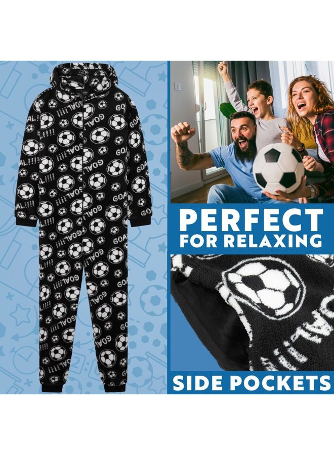 Get Trend CityComfort Football Onesie for for Boys, Cuffed Sleeves and Cuffed Ankles (9-10 Years, Black) - Image 2