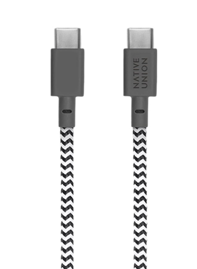 Belt Cable Kv Type-C To Type C Black/White