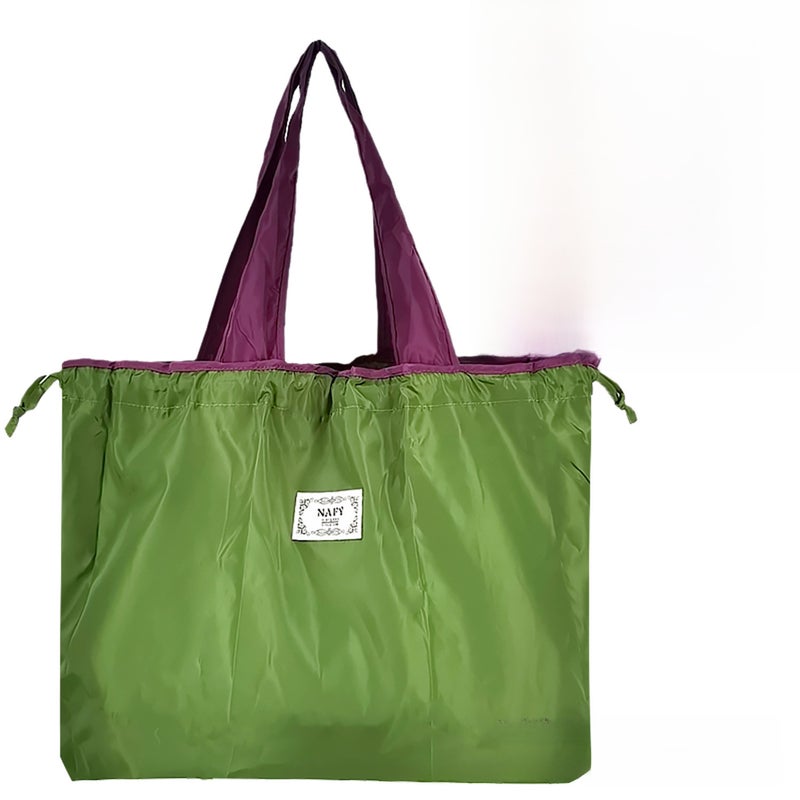Eco-Friendly Drawstring Shopping Bag Green + 