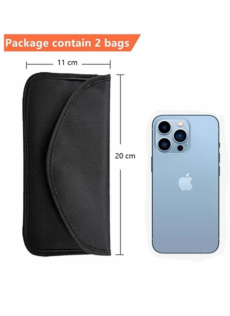Y&D - Faraday Bags for Car Keys and Cell Phone, Signal Blocking Key Pouch Wallet, Anti Theft Protection, Phone Jammer WiFi/GSM/LTE/NFC/RFID, Blocker 2 Pack - Image 1