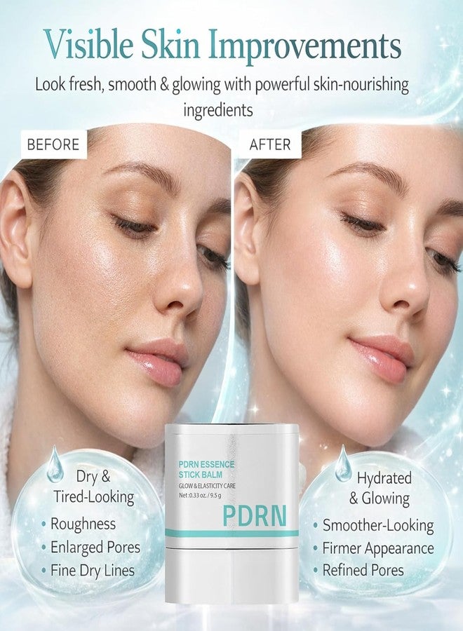 VishBin PDRN Collagen Essence Stick Balm for Face Eye Neck – Hydrating Moisturizing Glow Stick, Smooth-Looking & Supple Appearance Care, Korean Skincare Portable Multi Balm - Image 4
