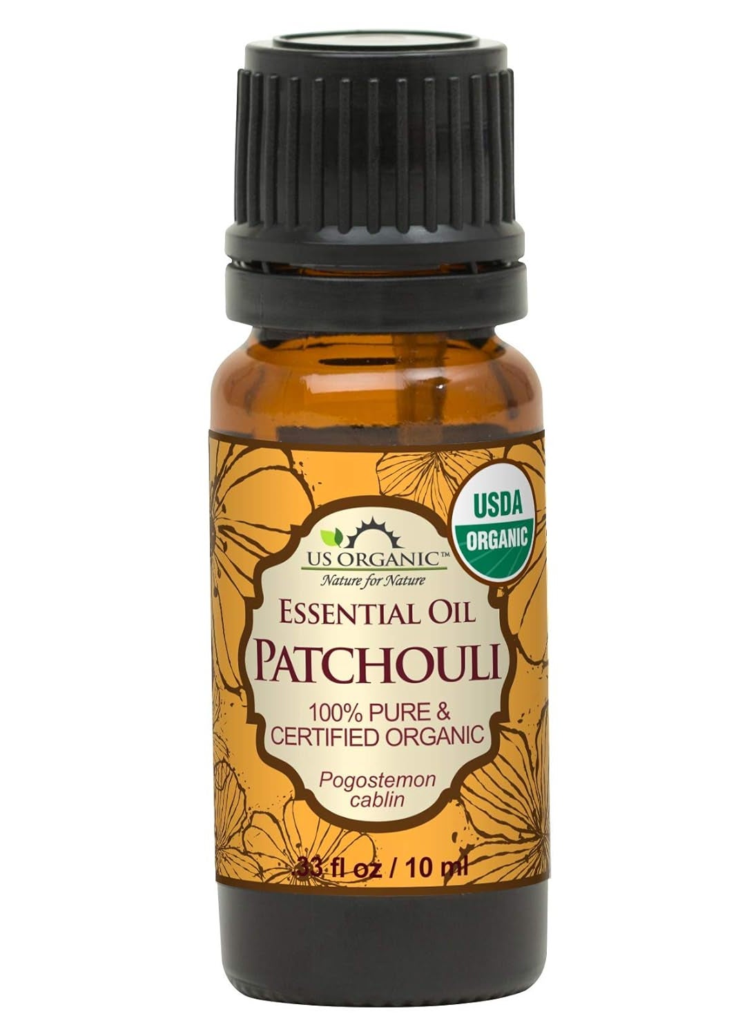 US Organic - US Organic 100 Pure Patchouli Essential Oil  USDA Certified Organic Steam Distilled  WEuro droppers More Size Variations Available 10 ml  33 fl oz - Image 1