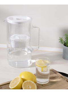 Wessper Wessper Glass Water Filter Jug, 2.5 L, Compatible with Brita Water Filter Cartridges, Includes 1 Water Filter Cartridge, Reduces Limescale and Chlorine, White  - Image 4