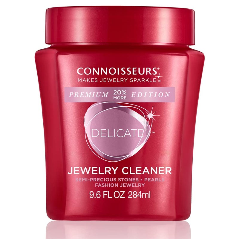 Connoisseurs Premium Edition Delicate Jewelry Cleaner Solution for Pearls, Gemstones, and Fashion Jewelry - 9.6 fl oz - Restores Brilliance in Seconds - Image 1