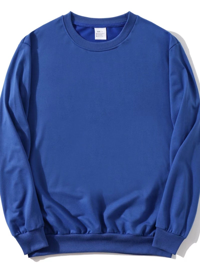 Loquat Autumn-Winter Solid Color Round Neck Hoodie