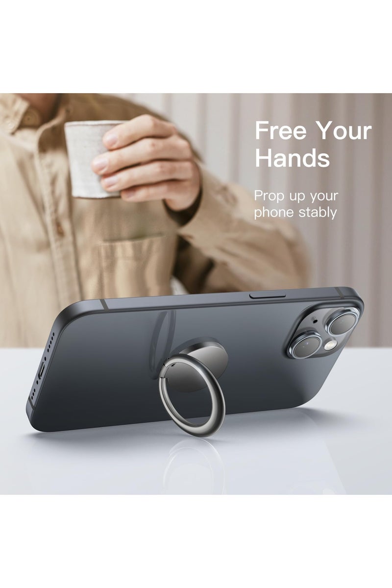 CMGTYYD Cell Phone Ring Holder, 360 Degree Rotation Metal Finger Grip Adjustable Cellphone Stand for Magnetic Car Mount, Compatible with iPhone, Galaxy, Pixel and More Smartphone - Image 5
