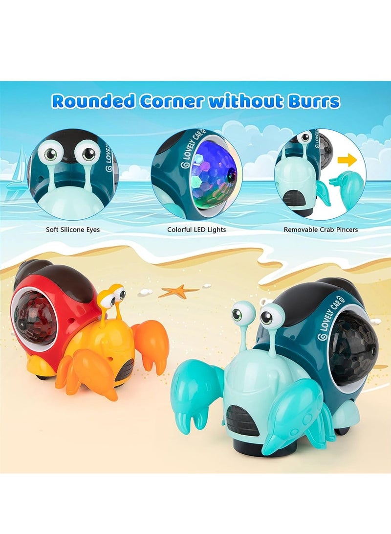 Excefore Crawling Crab Toy, Interactive Walking Dancing Toy with Music Sounds & Lights, Automatically Avoid Obstacles, Moving Toddler Toys for Kids Infants, Musical Light up Toys for Babies, Toddlers - Image 5