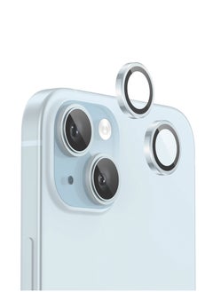 Protect iPhone 15 & iPhone 15 Plus Camera Lens Protector 9H Tempered Glass Camera Cover Screen Protector with HD Clear & Metal Individual Ring design for iPhone 15 6.1 & iPhone 15 Plus 6.7  - Image 1