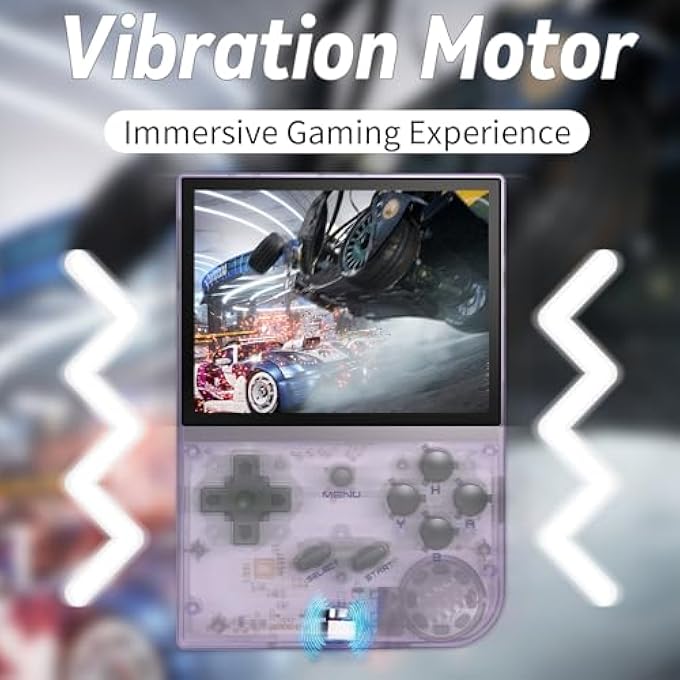 RG35XX 2024 RETRO HANDHELD GAME CONSOLE LINUX SYSTEM HDMI AND TV OUTPUT 3.5 INCH IPS SCREEN 64G TF CARD 5500+ CLASSIC GAMES 2600MAH BATTERY( RG35XX 2024 PURPLE) - Image 4