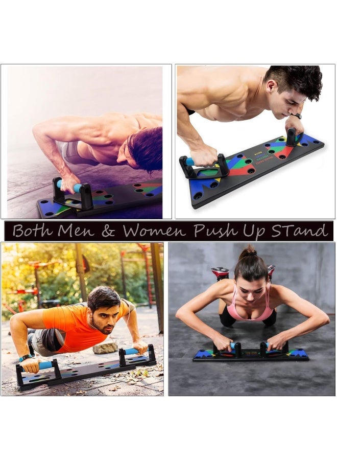 Generic MultiFastO ShopHub 14-in-one ABS plastic Push Up Board Multifunctional Colour Coded Foldable Push up Board for Full Body Muscle Training at Home for Men and Women  - Image 5