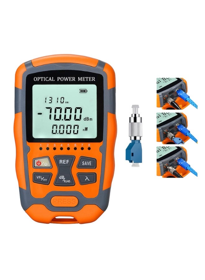 Bukela Portable Fiber Optic Tester with Power Meter and Visual Fault Locator, Universal Interface FC/SC/ST, Includes 10mW VFL and FC to LC Adapter - Image 1