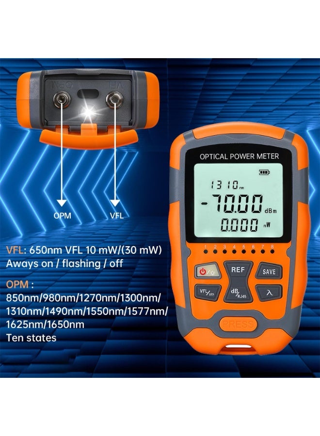 Bukela Portable Fiber Optic Tester with Power Meter and Visual Fault Locator, Universal Interface FC/SC/ST, Includes 10mW VFL and FC to LC Adapter - Image 4