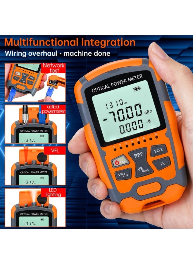 Bukela Portable Fiber Optic Tester with Power Meter and Visual Fault Locator, Universal Interface FC/SC/ST, Includes 10mW VFL and FC to LC Adapter - Image 2