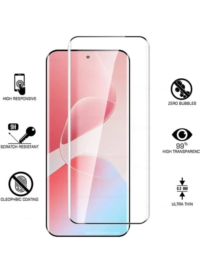 Muzz Screen Protector Designed for Infinix Hot 60 Pro+ 2025 Full Glue Bubble Free Anti-Scratch Anti-Fingerprint 9H Hardness 3D Curved Edge Tempered Glass Screen Protector for Infinix Hot 60 Pro Plus - Image 4