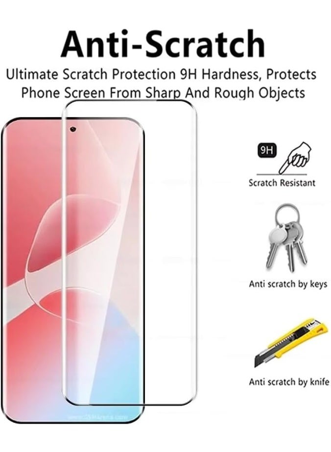 Muzz Screen Protector Designed for Infinix Hot 60 Pro+ 2025 Full Glue Bubble Free Anti-Scratch Anti-Fingerprint 9H Hardness 3D Curved Edge Tempered Glass Screen Protector for Infinix Hot 60 Pro Plus - Image 5