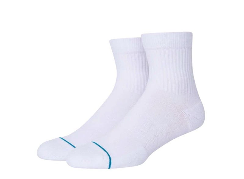 Stance Icon Quarter Socks [3 Pack] (Small, White) - Image 2