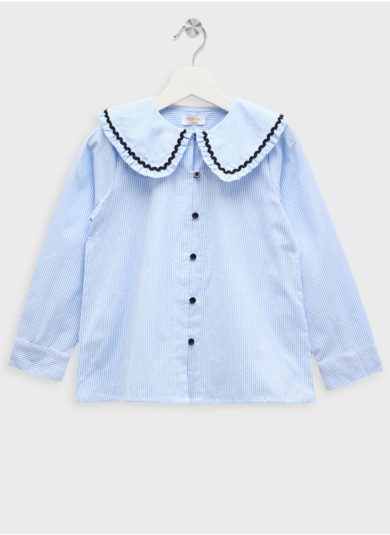 ريبلز مع نمشي Girls Floral Print Blouse