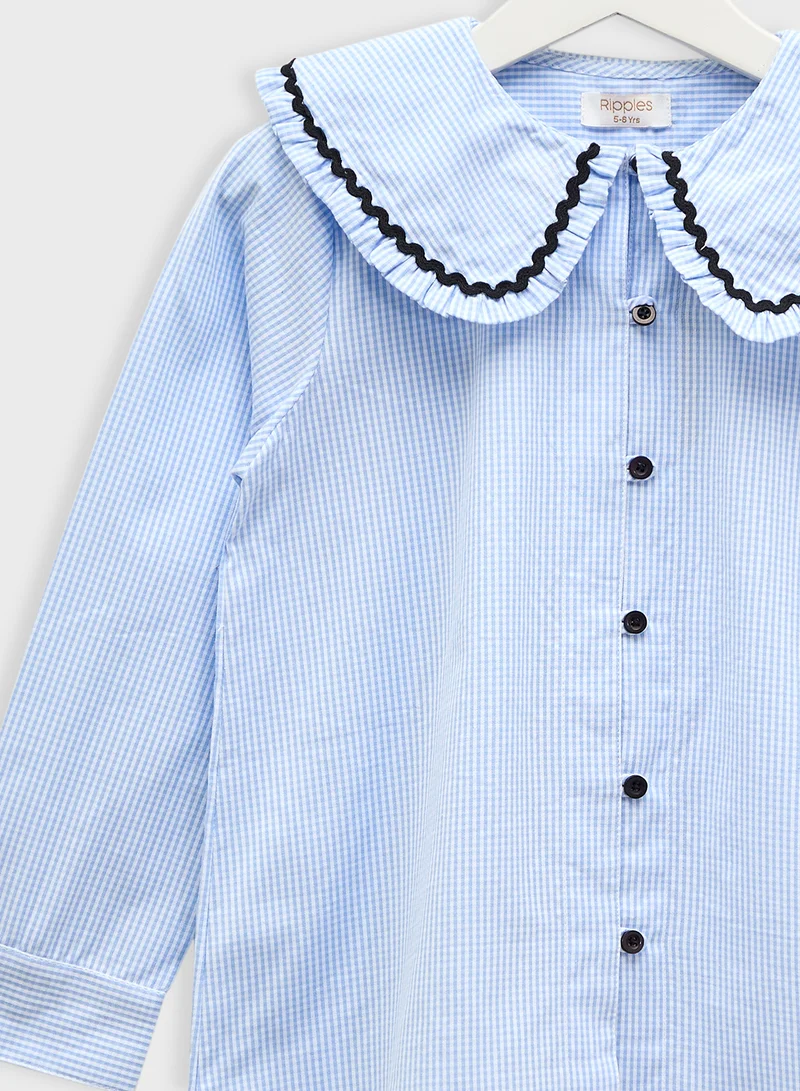 Ripples Girls Floral Print Blouse
