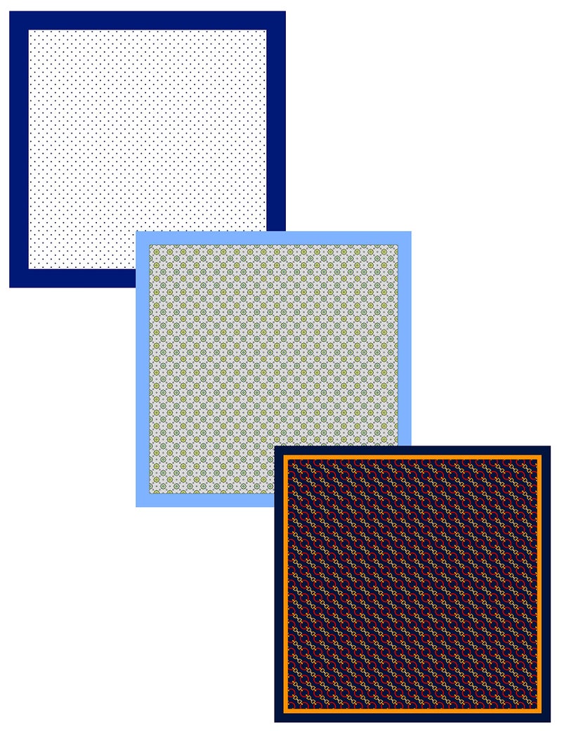 BELLUNO Pocket Square 6 pcs with 3 Folds Holders, Penetrating Printed Handkerchiefs Set for Men - Image 3