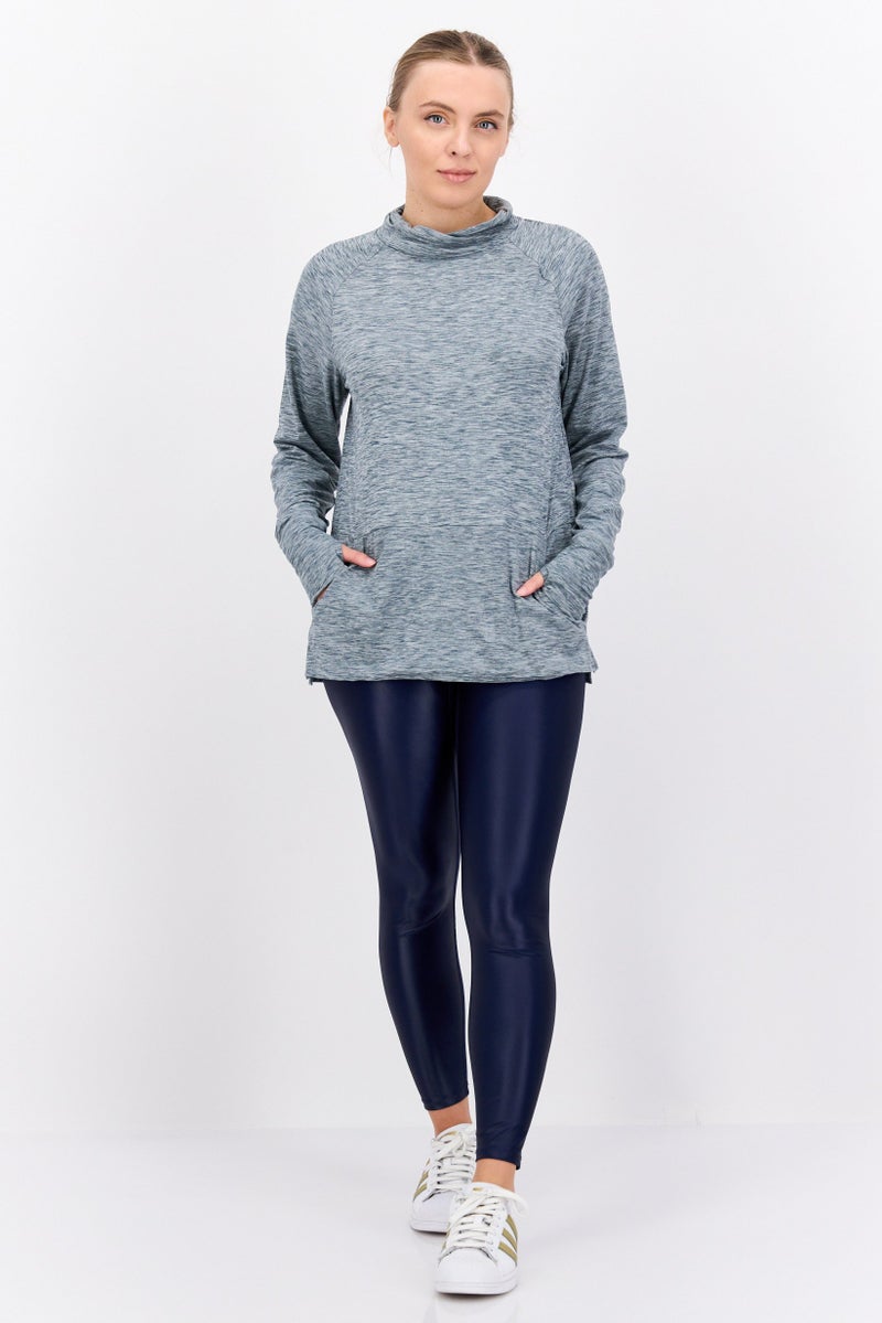 NINE WEST ملابس رياضية نسائية بأكمام طويلة مناسبة، خارجية، سويت شيرت، رمادي - Image 4