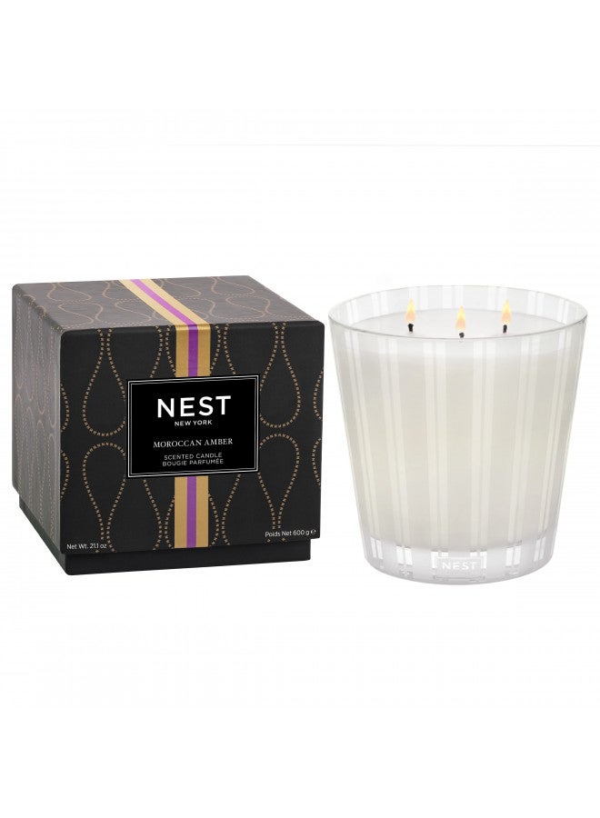 NEST Fragrances NEST03MA003 3-Wick Candle- Moroccan Amber , 21.2 oz - Image 1