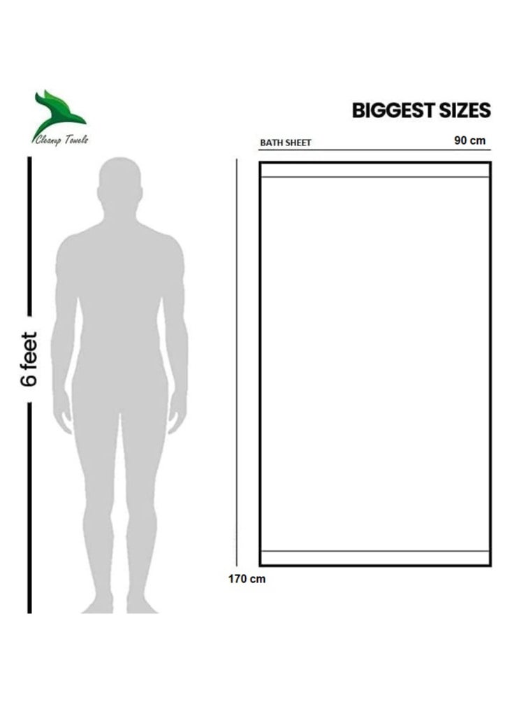 CLEANUP TOWELS - Cleanup Towels Set of 02 Bath Sheets. Size 90x170 Cm. Durable Quality With Excellent Color Options Specially Designed To Match Your Washroom And Home As You Desire. Well Absorbant Durable Lasts Long. 550 + GSM Guranteed. - Image 1