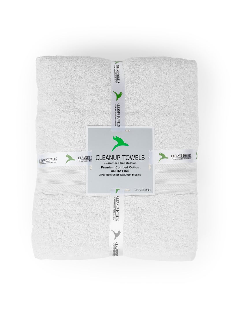 CLEANUP TOWELS - Cleanup Towels Set of 02 Bath Sheets. Size 90x170 Cm. Durable Quality With Excellent Color Options Specially Designed To Match Your Washroom And Home As You Desire. Well Absorbant Durable Lasts Long. 550 + GSM Guranteed. - Image 1